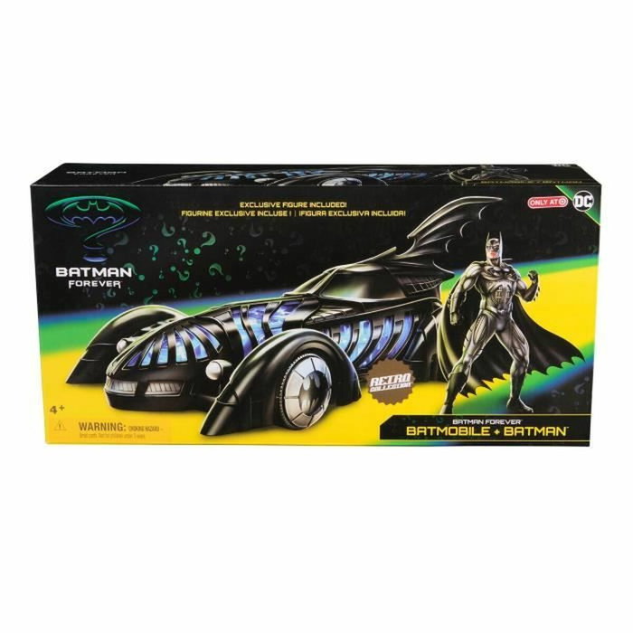 Spin Master Pack Maestro Spin Batimóvil + Figura Batman Forever Colección Retro DC