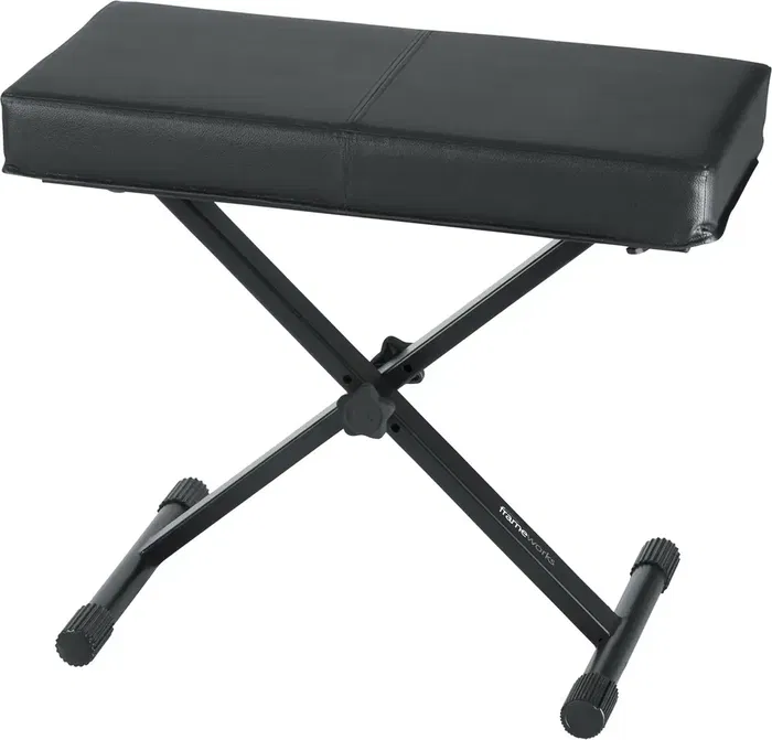 FRAMEWORKS Banqueta Estándar Para Teclado Negro Con Asiento Deluxe FRAMEWORKS Banqueta Estándar Para Teclado Negro Con Asiento Deluxe