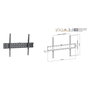 EQUIP Soporte de Pared Fijo para TV 37"-70" (94-177.8 cm) 40 Kg VESA 200x200 hasta 600x400 Negro Acero Inoxidable 1 Gango
