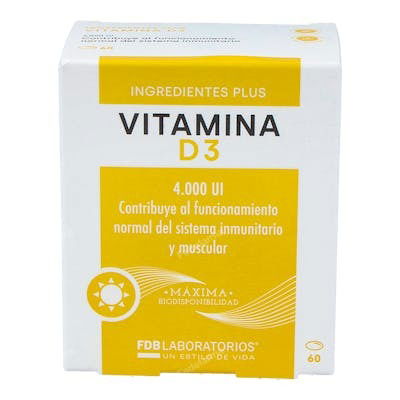 FDB Vitamina D3 4000Ui 60 Perlas FDB Vitamina D3 4000Ui 60 Perlas