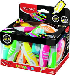 Marcador Fluor Maped Fluo Peps Soft Mini Expositor De 48