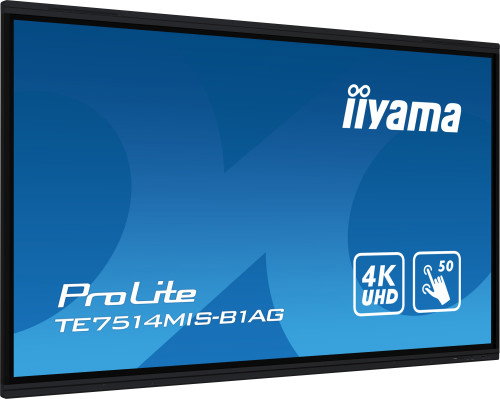 Iiyama TE7514MIS-B1AG Pantalla Plana Interactiva 75" LCD 4K Ultra HD Táctil Android 24/7 Negro
