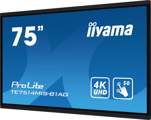 Iiyama TE7514MIS-B1AG Pantalla Plana Interactiva 75" LCD 4K Ultra HD Táctil Android 24/7 Negro