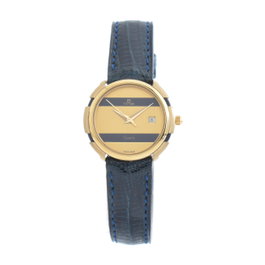 Tetra Reloj 111-BL con caja dorada y correa azul