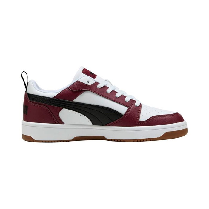 Zapatillas Casual Hombre Puma Rebound V6 Low Blanco Burdeos