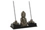 DKD Home Decor Soporte Incienso Cerámica y MDF Buda Surtido de 2 Unidades