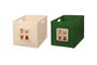 Aberto Design 6258 Organizador de Escritorio de Fieltro Verde y Crema 30 x 30 cm (2 Piezas)
