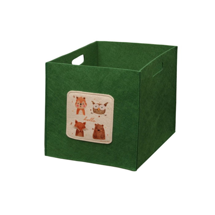 Aberto Design 6258 Organizador de Escritorio de Fieltro Verde y Crema 30 x 30 cm (2 Piezas)