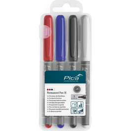 Pica Permanent-Pen 1,0mm con Instant-White-Pen, surtido de colores