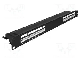 DeLOCK Patchpanel 16 puertos Cat.6A 1U negro