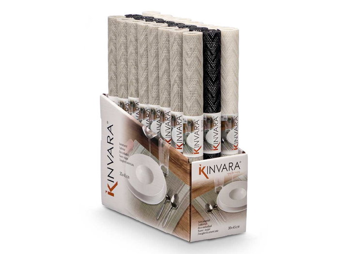 Kinvara Salvamantel 30x45 cm Zig Zag Surtidos Neutros PVC/Poliester (Set de 48)