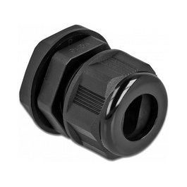 DeLOCK Prensaestopas PG16 para cable plano negro, 2 unidades