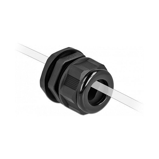 DeLOCK Prensaestopas PG16 para cable plano negro, 2 unidades DeLOCK Prensaestopas PG16 para cable plano negro, 2 unidades