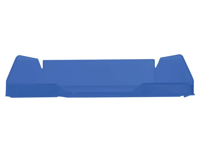 Q-connect Bandeja sobremesa plástico azul transparente 240x70x340 mm