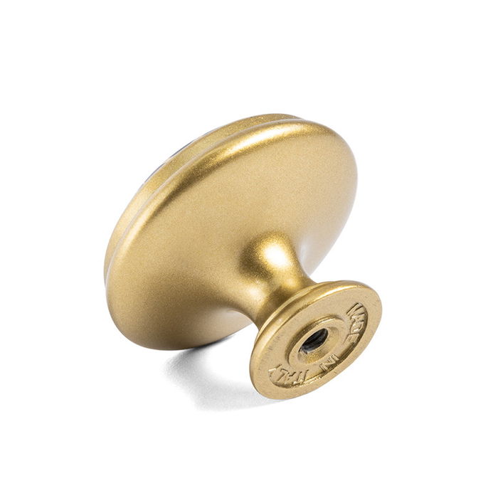 Giusti Pomo y Tirador Modelo Sarka Zamak/Porcelana Acabado Oro, Distancia 0mm-1 Agujero