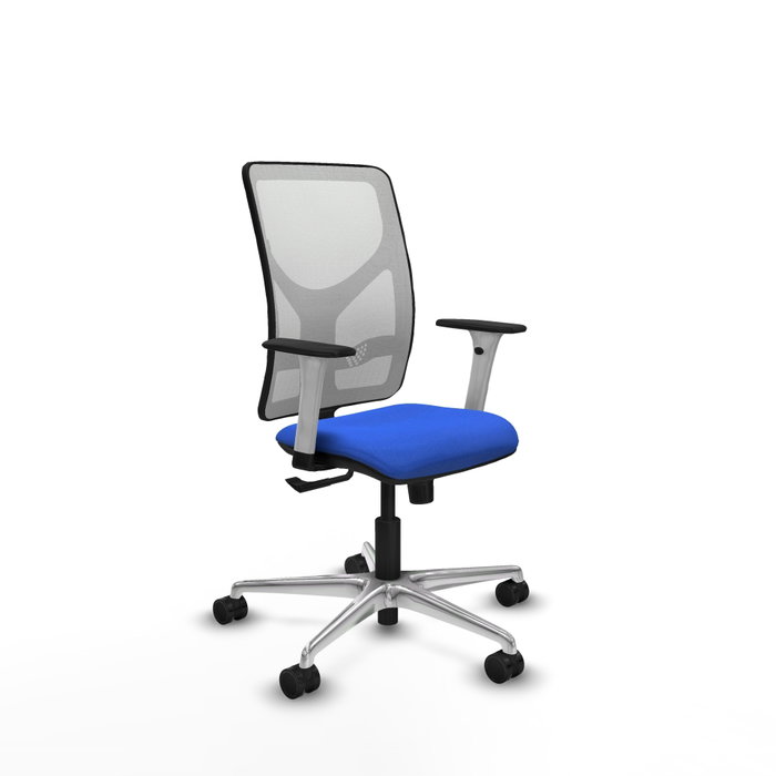 PIQUERAS Y CRESPO Silla de oficina Motilla con mecanismo Sincro, Azul y Blanco PIQUERAS Y CRESPO Silla de oficina Motilla con mecanismo Sincro, Azul y Blanco