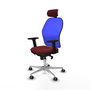 PIQUERAS Y CRESPO Silla de oficina Jorquera Sincro Granate y Azul