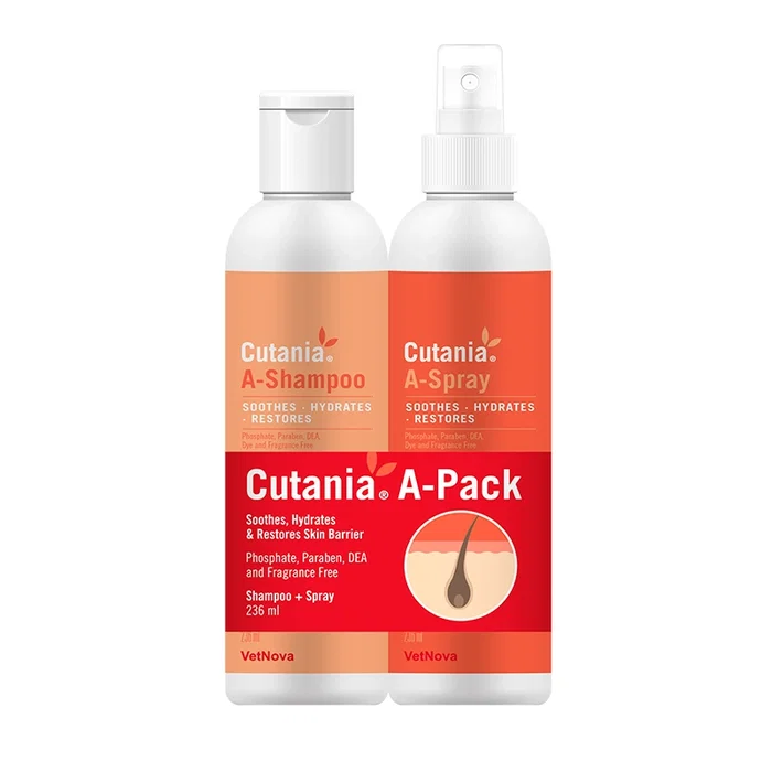 Vetnova Cutania A-Pack 355 mL Champú Dermatológico con Avena, Fragrance Free, Efecto Calmante, Queratolítico, Hidratante y Reparador de la Barrera Cutánea Vetnova Cutania A-Pack 355 mL Champú Dermatológico con Avena, Fragrance Free, Efecto Calmante, Queratolítico, Hidratante y Reparador de la Barrera Cutánea