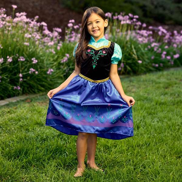 Disney Disfraz Frozen Anna de Viaje Classic para Niñas de 3 a 4 Años Azul