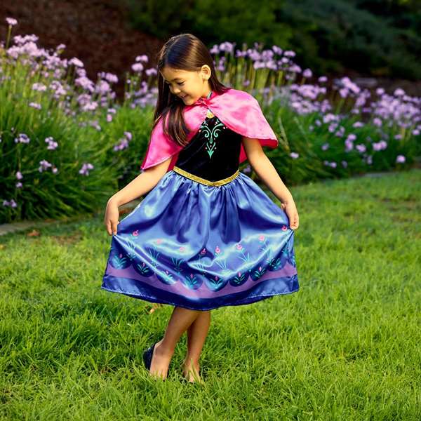 Disney Disfraz Frozen Anna de Viaje Classic para Niñas de 3 a 4 Años Azul