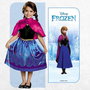 Disney Disfraz Frozen Anna de Viaje Classic para Niñas de 3 a 4 Años Azul