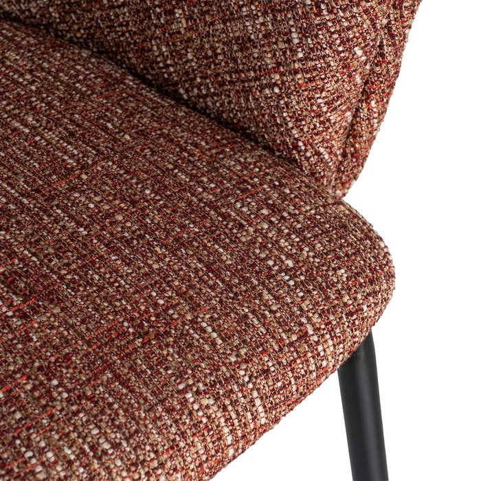 Silla Brazos Teja Tejido-Metal 59 X 61 X 82 cm (Set de 2)