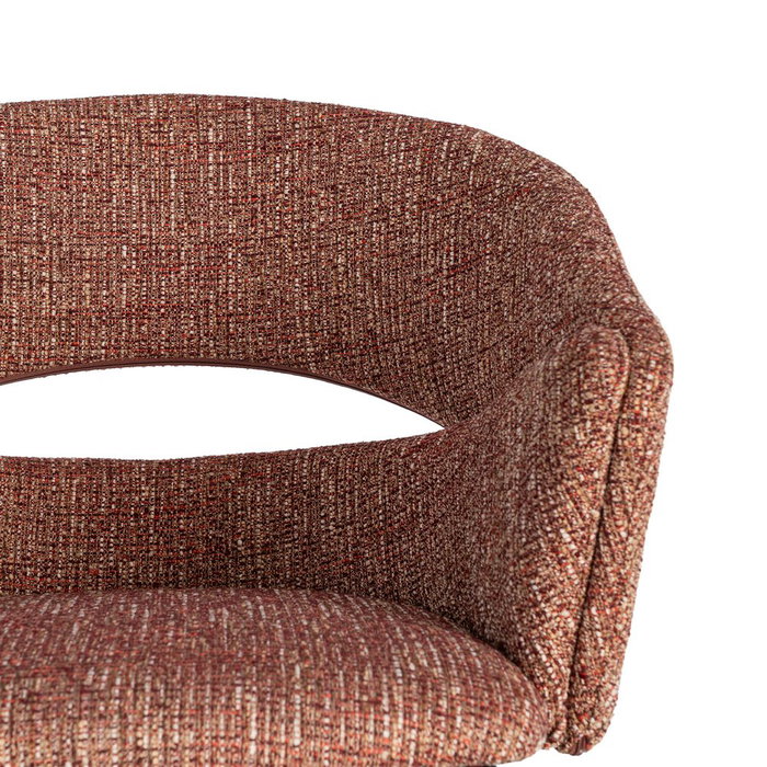 Silla Brazos Teja Tejido-Metal 59 X 61 X 82 cm (Set de 2)