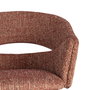 Silla Brazos Teja Tejido-Metal 59 X 61 X 82 cm (Set de 2)