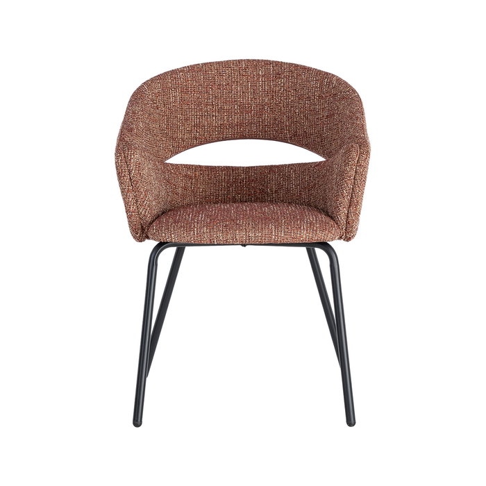 Silla Brazos Teja Tejido-Metal 59 X 61 X 82 cm (Set de 2)