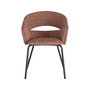 Silla Brazos Teja Tejido-Metal 59 X 61 X 82 cm (Set de 2)