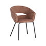Silla Brazos Teja Tejido-Metal 59 X 61 X 82 cm (Set de 2)