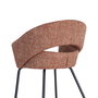 Silla Brazos Teja Tejido-Metal 59 X 61 X 82 cm (Set de 2)