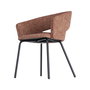 Silla Brazos Teja Tejido-Metal 59 X 61 X 82 cm (Set de 2)