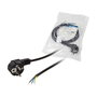 LogiLink Cable de alimentación CEE 7/7 (90°) a extremo abierto, negro, 1,5 m