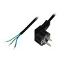 LogiLink Cable de alimentación CEE 7/7 (90°) a extremo abierto, negro, 1,5 m