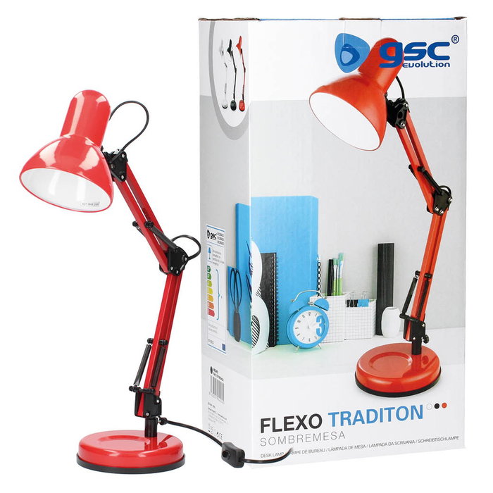 GSC Evolution Flexo sobremesa Tradition E27 40W Rojo
