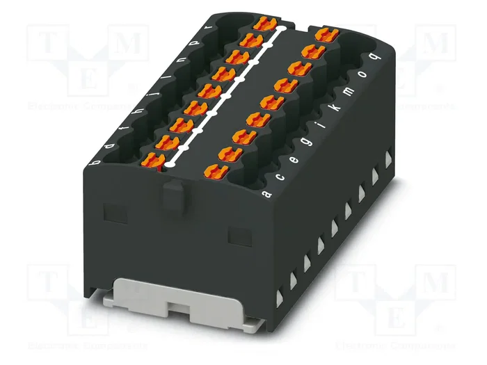 PHOENIX CONTACT PTFIX 18X1,5 BK Conector de carril negro PHOENIX CONTACT PTFIX 18X1,5 BK Conector de carril negro