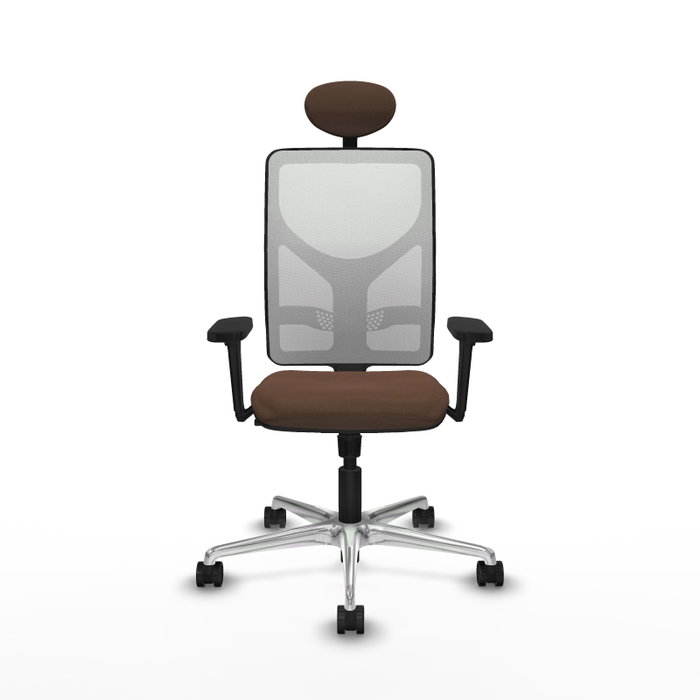 PIQUERAS Y CRESPO Silla de oficina Motilla con mecanismo Sincro, Tela Marrón oscuro y Malla Blanco PIQUERAS Y CRESPO Silla de oficina Motilla con mecanismo Sincro, Tela Marrón oscuro y Malla Blanco