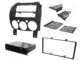 METRA Bastidor de montaje de radio para Mazda 2 2007-2014, 1 DIN/2 DIN, negro mate
