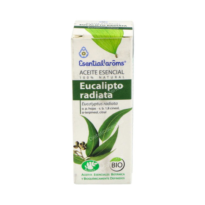 ESENTIAL AROMS Eucalipto Radiata Aceite Esencial Puro 100% Natural 10ml - Expectorante y Descongestivo Nasal ESENTIAL AROMS Eucalipto Radiata Aceite Esencial Puro 100% Natural 10ml - Expectorante y Descongestivo Nasal
