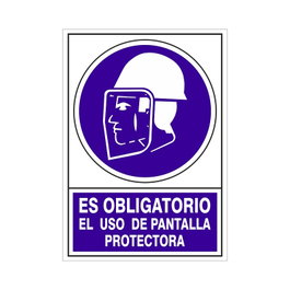 DUVER Señal de obligación de uso de pantalla 345x245 mm