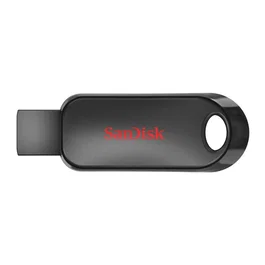 SanDisk Cruzer Snap USB 2.0 64 GB Negro, Unidad Flash USB tipo A con Llavero y Factor de Forma Deslizante