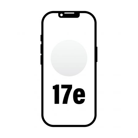 Apple iPhone 17e Smartphone 256GB Blanco, Pantalla Super Retina XDR 6.1 pulgadas, Chip A19, Camara 48 MP, 5G, Carga Inalambrica MagSafe, Resistencia IP68, iOS 26 Apple iPhone 17e Smartphone 256GB Blanco, Pantalla Super Retina XDR 6.1 pulgadas, Chip A19, Camara 48 MP, 5G, Carga Inalambrica MagSafe, Resistencia IP68, iOS 26