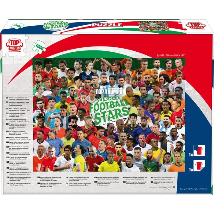 Winning Moves - Rompecabezas JUGADAS GANADORAS Estrellas del Fútbol Mundial 2026 1000 Piezas - A partir de 8 años