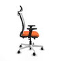 PIQUERAS Y CRESPO Silla de oficina Haches Naranja y Blanco