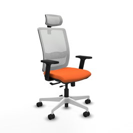 PIQUERAS Y CRESPO Silla de oficina Haches Naranja y Blanco