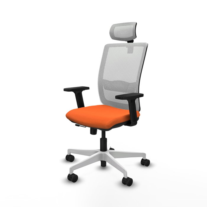 PIQUERAS Y CRESPO Silla de oficina Haches Naranja y Blanco PIQUERAS Y CRESPO Silla de oficina Haches Naranja y Blanco