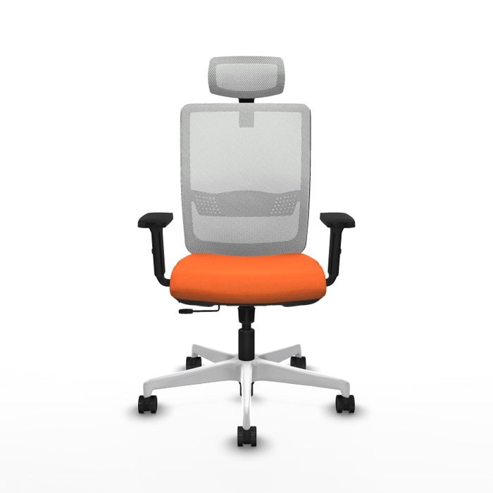 PIQUERAS Y CRESPO Silla de oficina Haches Naranja y Blanco PIQUERAS Y CRESPO Silla de oficina Haches Naranja y Blanco