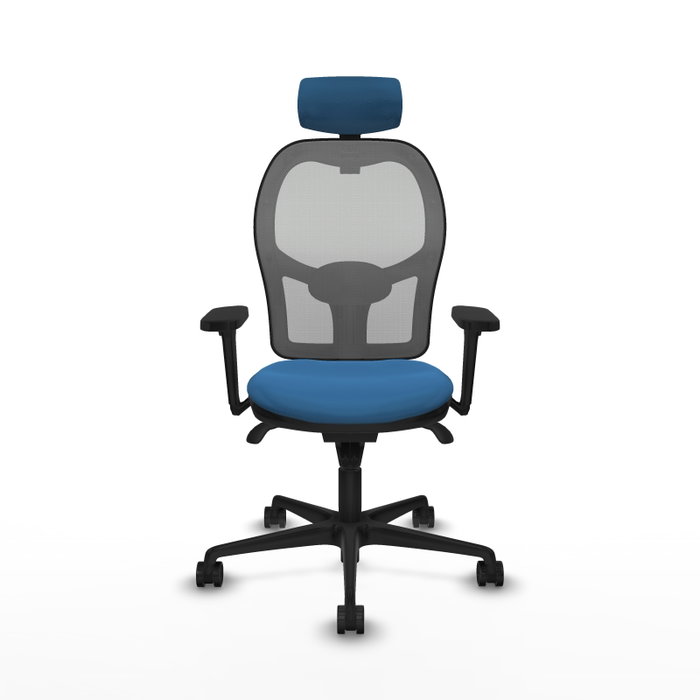 PIQUERAS Y CRESPO Silla de oficina Jorquera con mecanismo Sincro, Azul claro y Gris