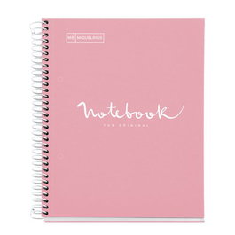 Bloc Miquelrius Emotions Notebook 1 Micro.Tapa Extra A5 80H 90G Cuadric.5X5 Rosa (Set de 5)